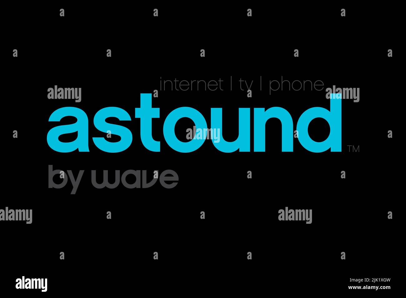 Astound Broadband, Logo, Black background Stock Photo Alamy