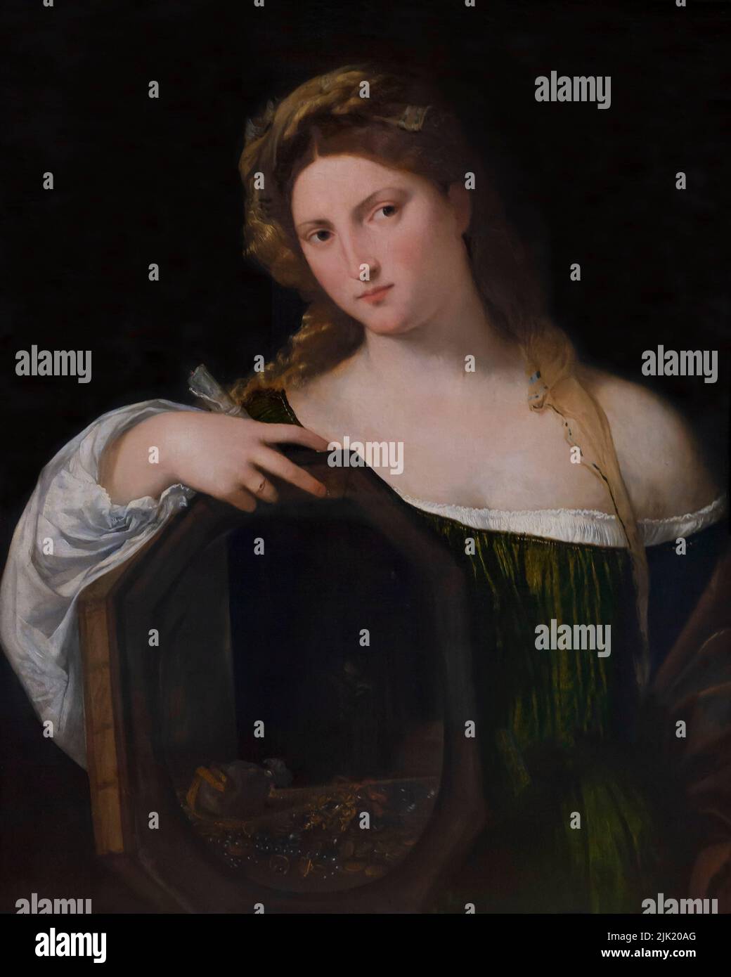 The Vanity of the World, Titian, circa 1520, Alte Pinakothek, Munich, Germany, Europe Stock Photo