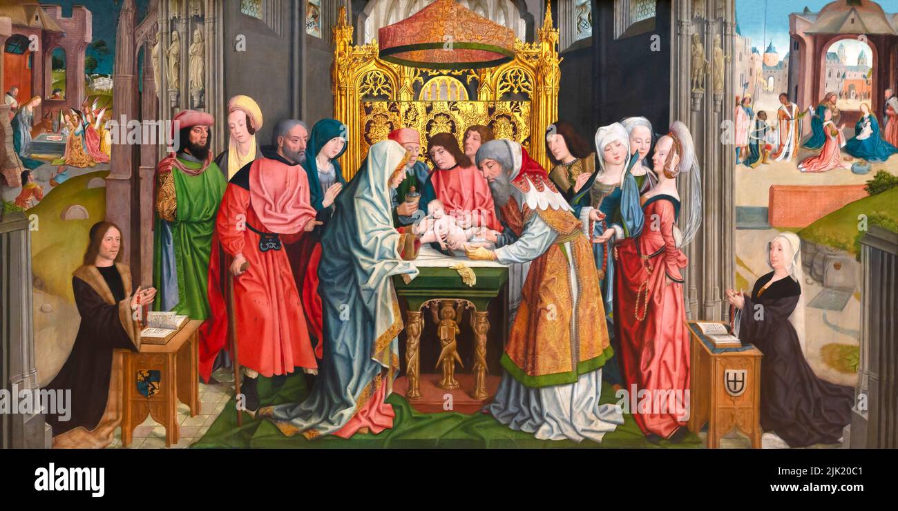 The Circumcision of Christ, Master of the Holy Kinship, the Younger, circa 1500, Alte Pinakothek, Munich, Germany, Europe Stock Photo