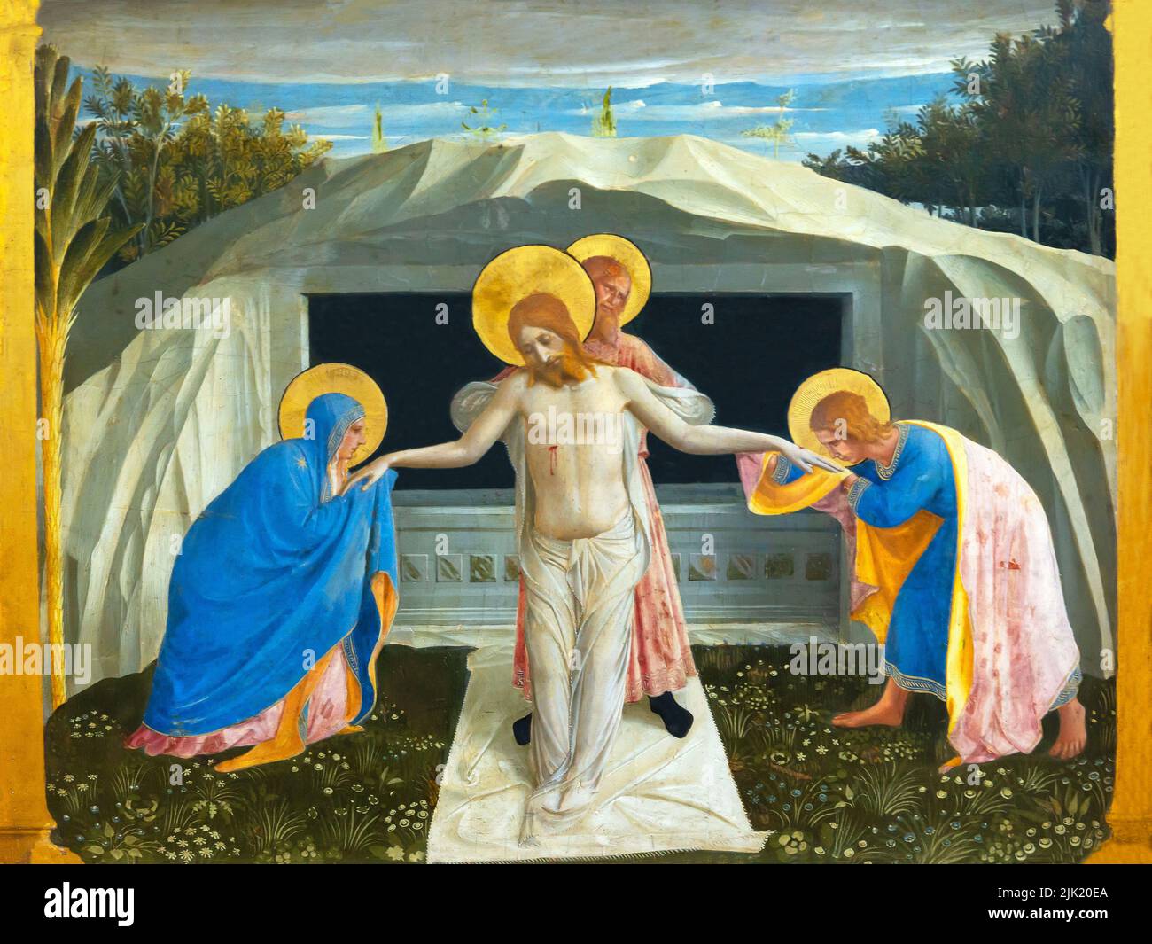 The Entombment of Christ, Fra Angelico, circa 1450, Stock Photo