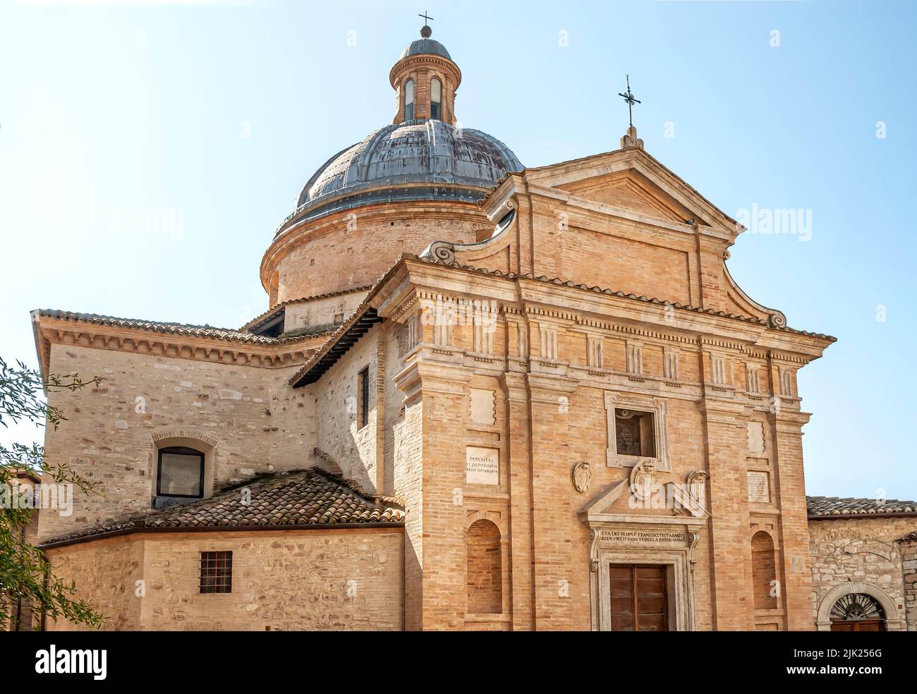 Chiesa Nuova in Assisi, Italy, built in 1615 on the site of the presumed birthplace of St. Francis. Stock Photo
