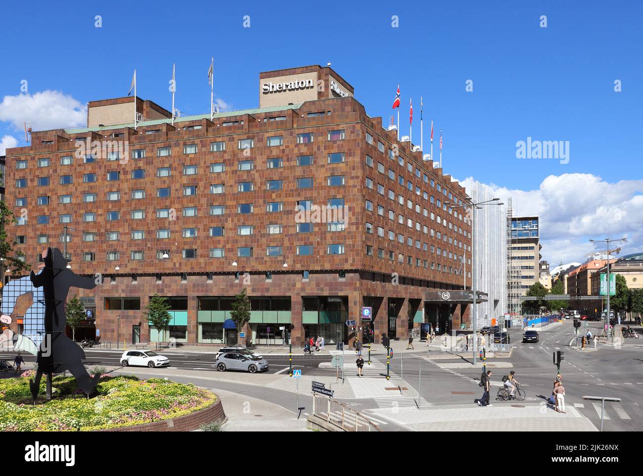 Stockholm, Sweden - July 29, 2022: View of the Sheraton hotel at the Tegelbacken area. Stock Photo