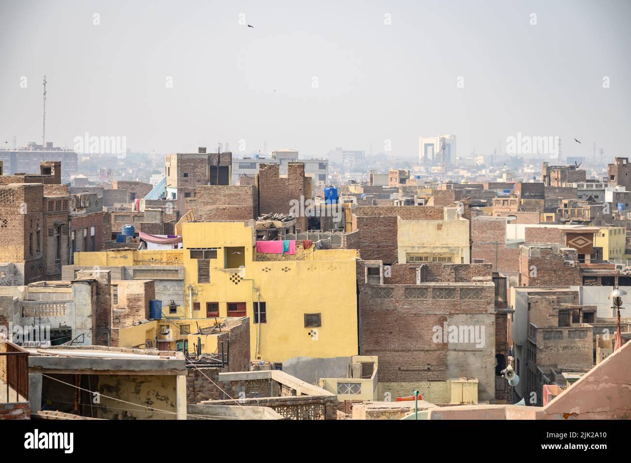 Misty skyline of Multan and  its old city view Stock Photo