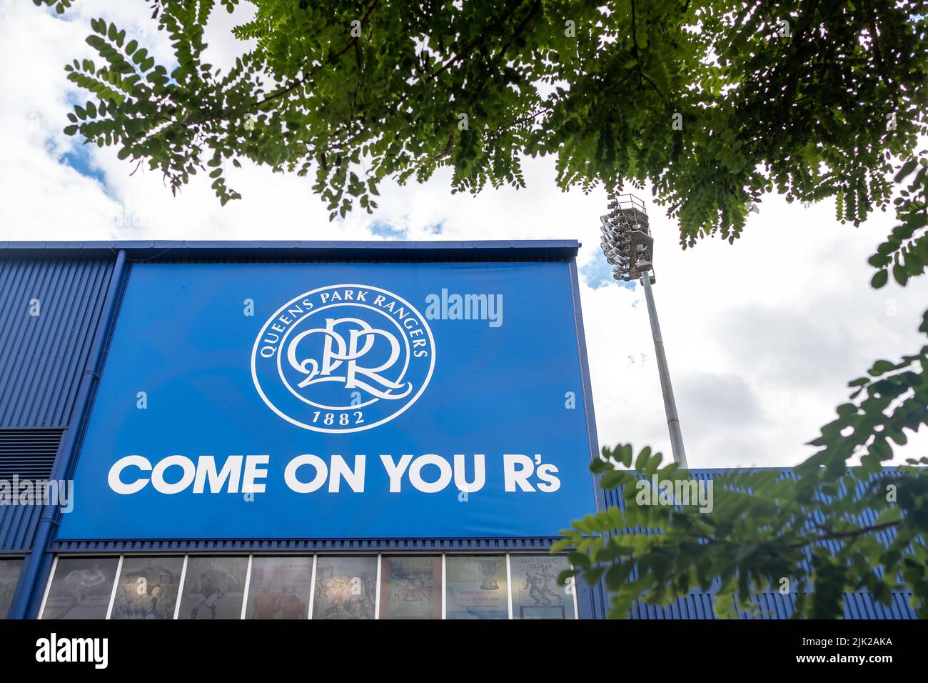 London- July 2022: Loftus Road Stadium, the home of Queen Park Rangers Football team in West London Stock Photo