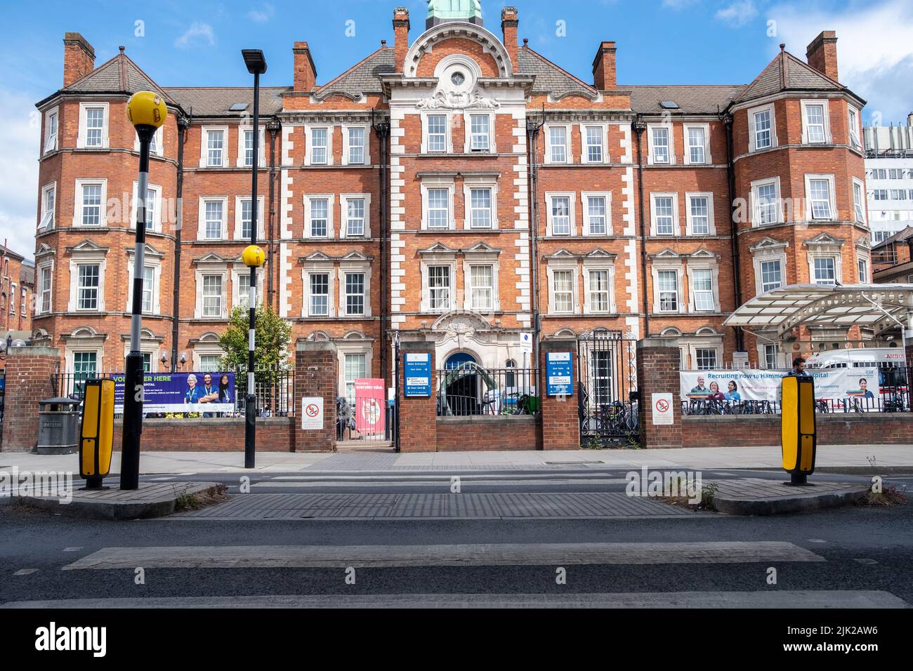 London, July 2022 LONDON Hammersmith Hospital on Du Cane Road. A