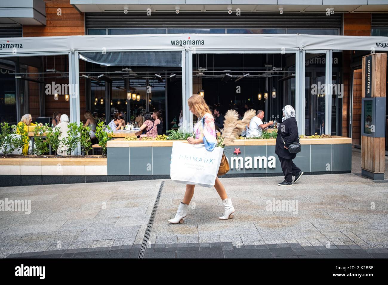 London July 2022 Wagamama's pan asian restaurant in Westfield London