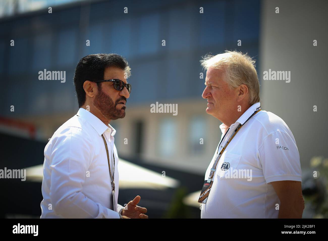 Mohammed Bin Sulayem FIA President with Jo Bauer during the Hungarian GP, 2831 July 2022 at