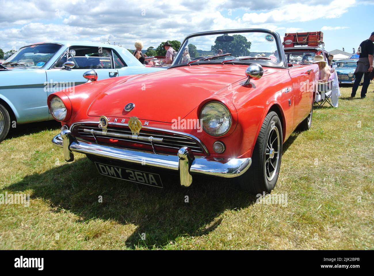 A 1963 Sunbeam sports car parked on display at the 47th Historic