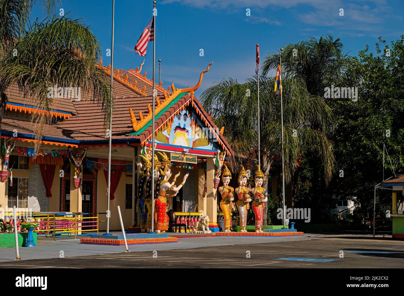 Stockton Cambodian Buddhist Temple, California Stock Photo