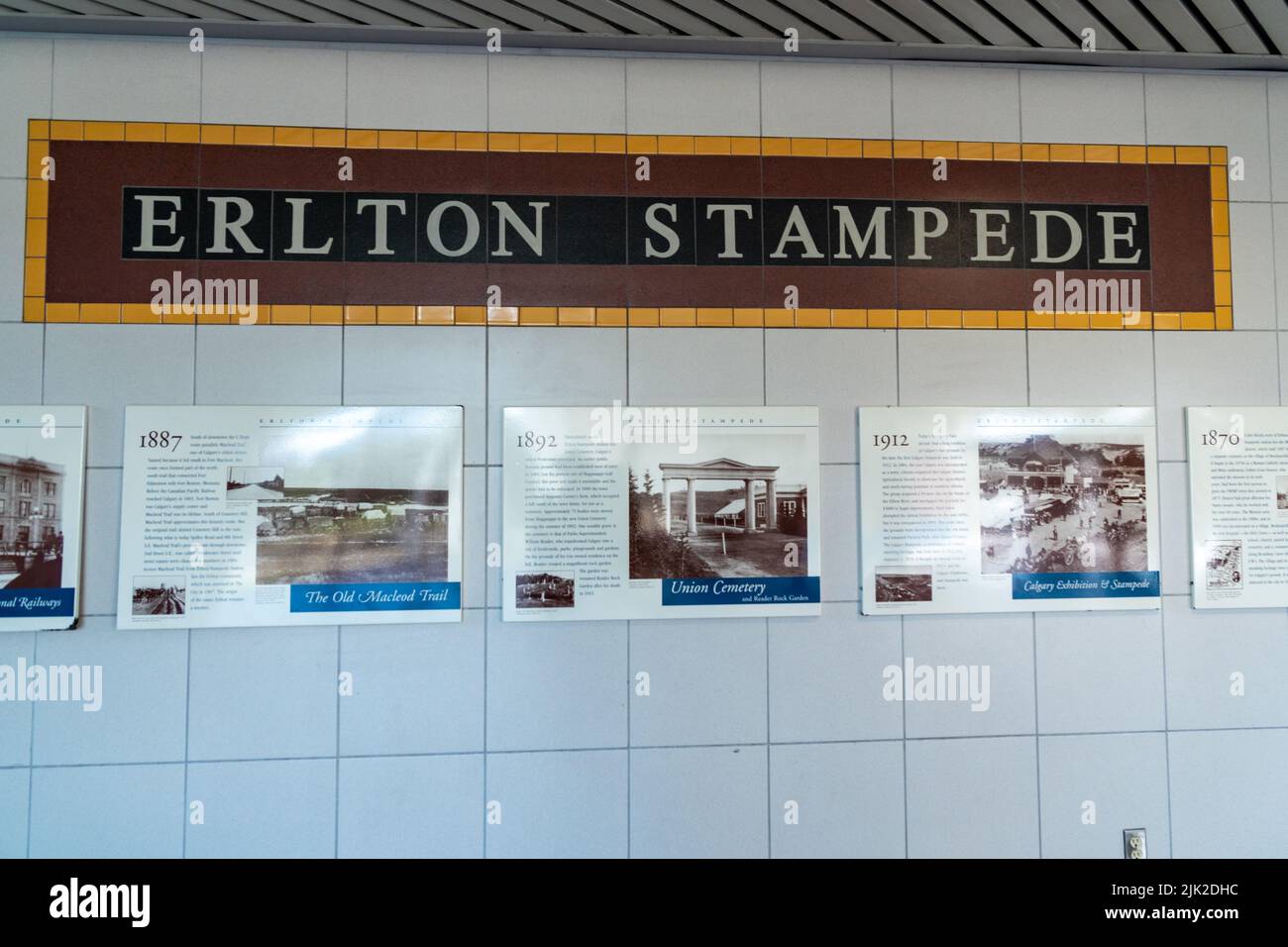 Calgary, Alberta, Canada July 16, 2022 Mosaic of the Erlton Stampede