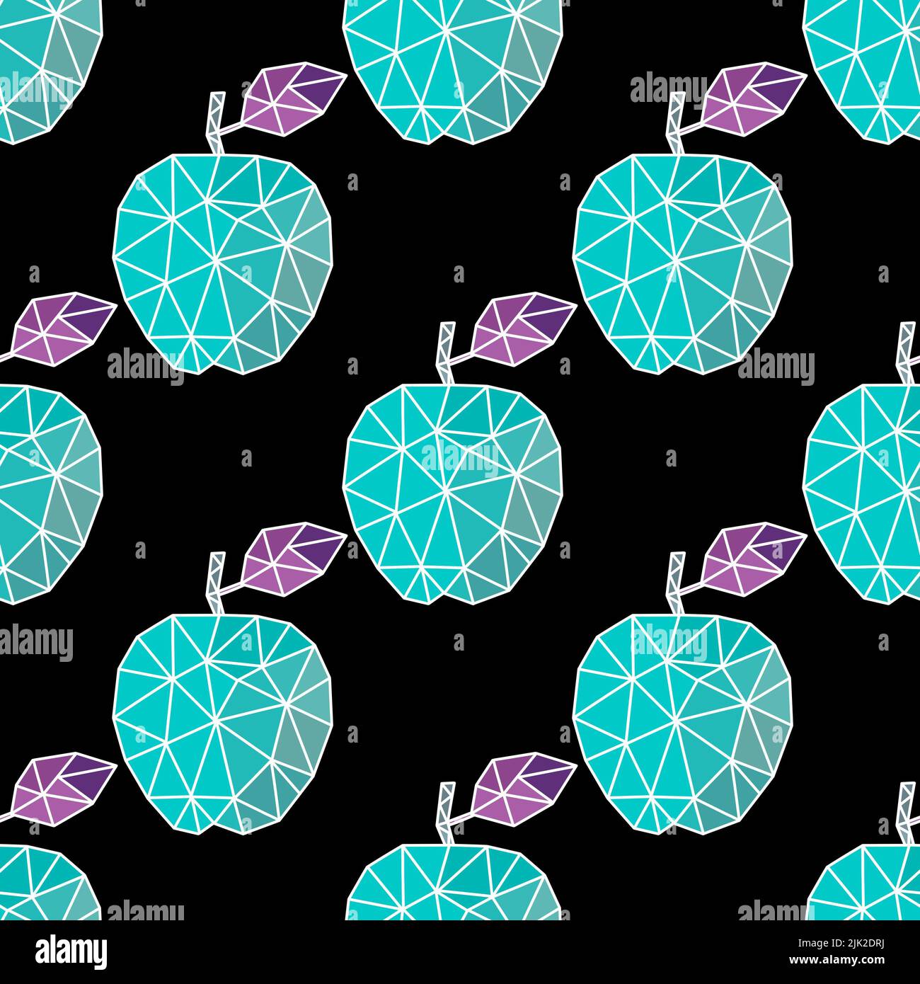 Geometric polygonal fruit seamless apples pattern for wrapping paper ...