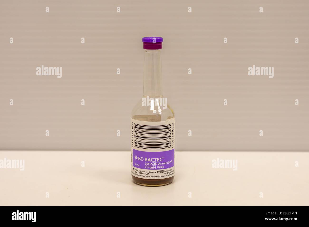 Bottle of blood culture for anaerobic bacteria Stock Photo Alamy