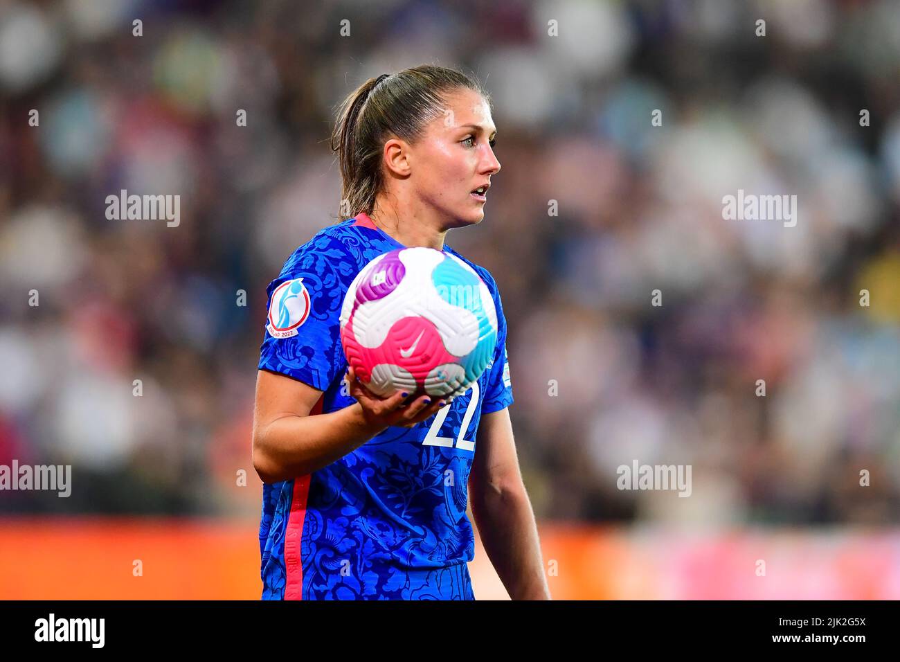 Milton Keynes, UK. 27th July, 2022. Eve Perisset (22 France) during the UEFA Womens Euro 2022 Semi final football match between Germany v France at Milton Keynes Stadium-England. Kevin Hodgson/Our Game Magazine /SPP Credit: SPP Sport Press Photo. /Alamy Live News Stock Photo