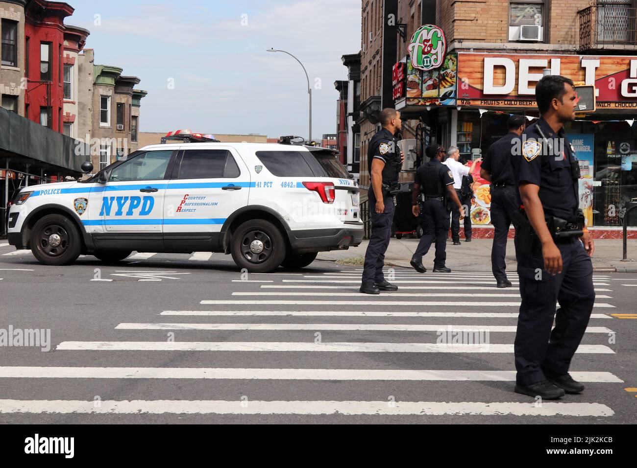 Three Suspects Apprehended in Bronx Shooting, New York, NY USA Stock Photo