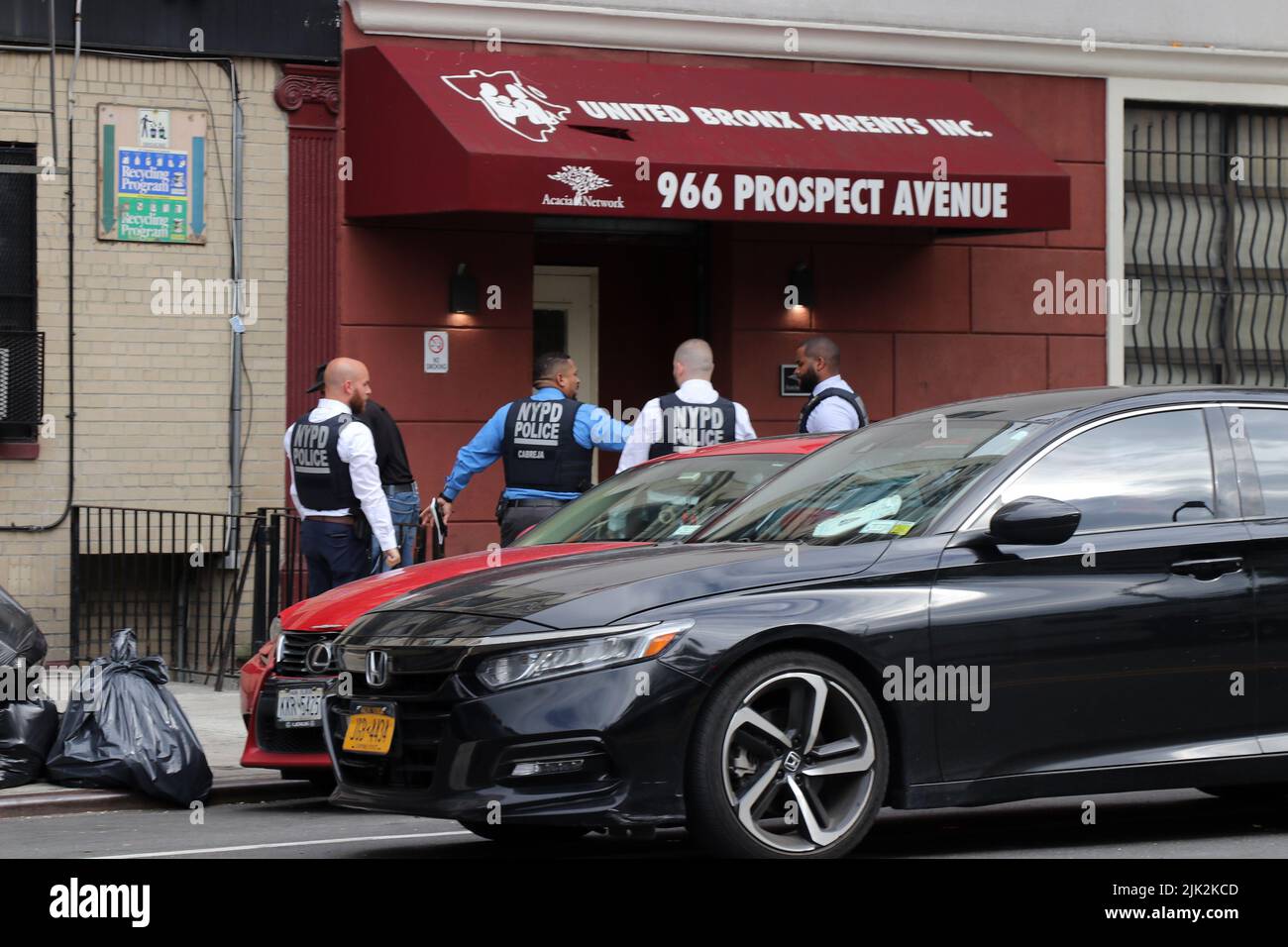 Three Suspects Apprehended in Bronx Shooting, New York, NY USA Stock