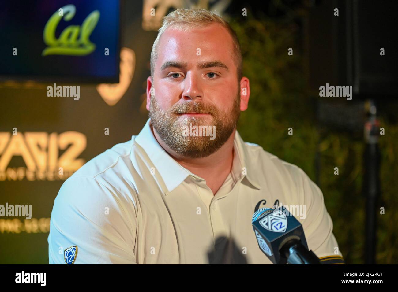 California Bears offensive lineman Matthew Cindric speaks during PAC12