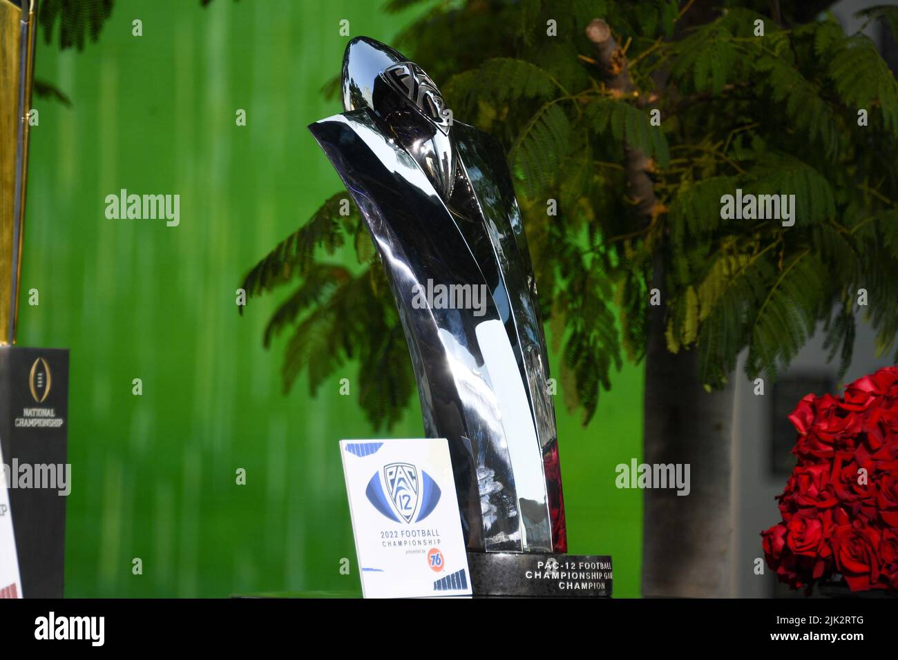 the-pac-12-football-championship-trophy-is-seen-during-pac-12-media-day