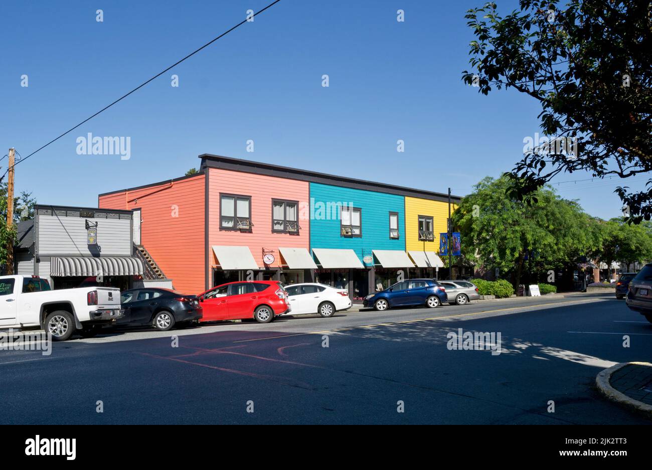 Shops on 1st avenue in Ladysmith, British Columbia, Canada Stock Photo Alamy