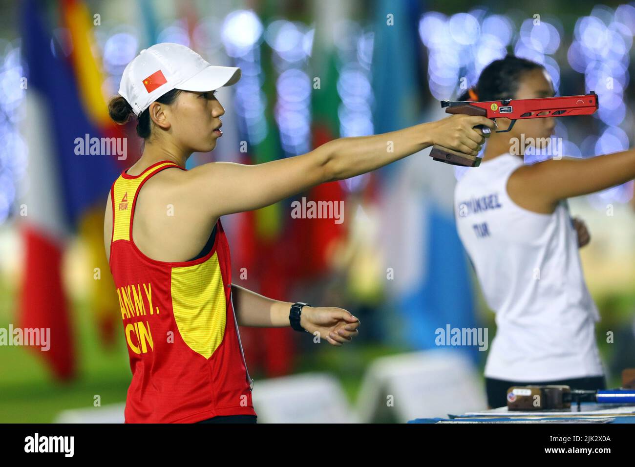 Alexandria, Egypt. 29th July, 2022. Zhang Mingyu of China competes in ...