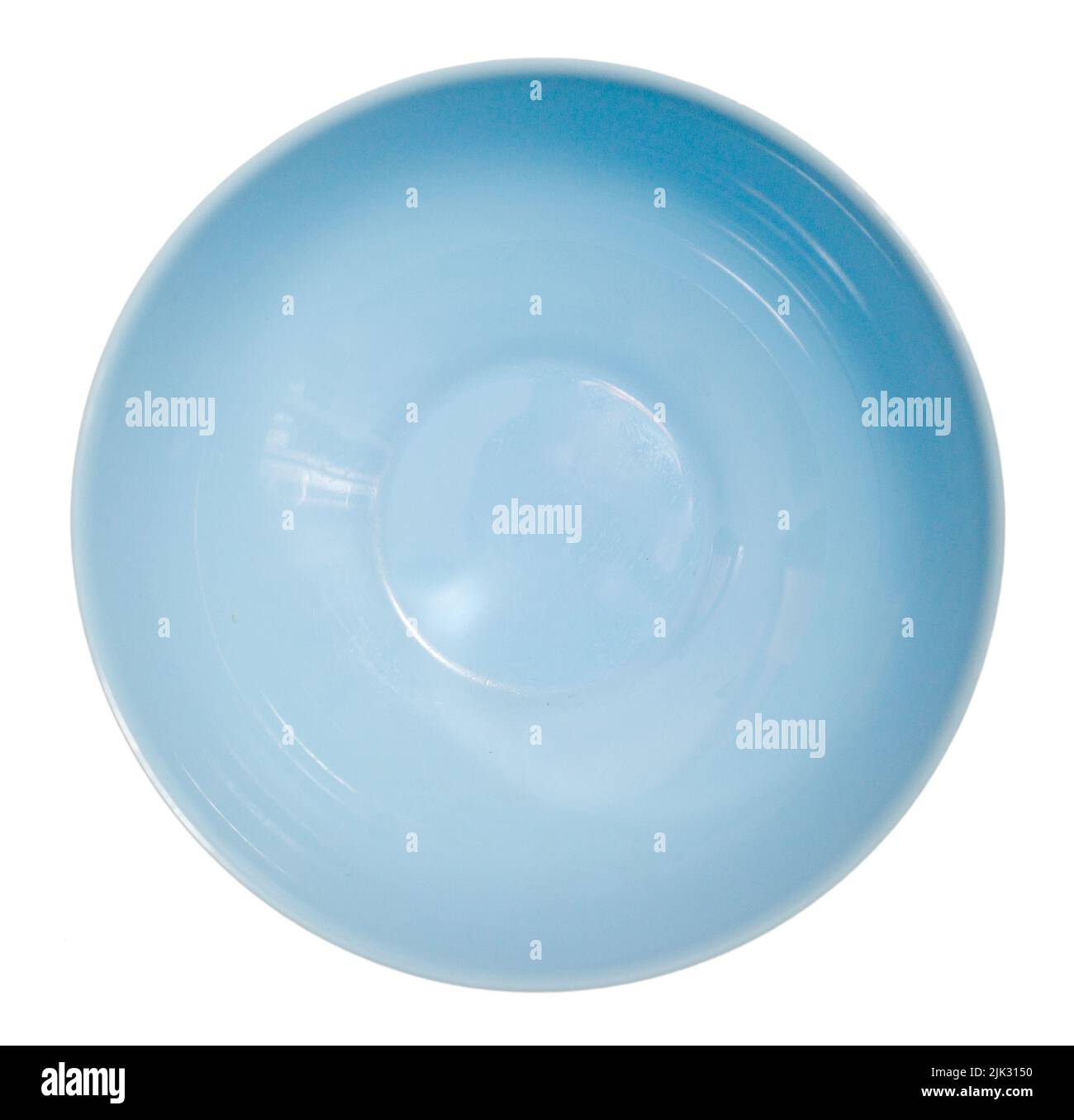 Blue empty bowl isolated on white background Stock Photo