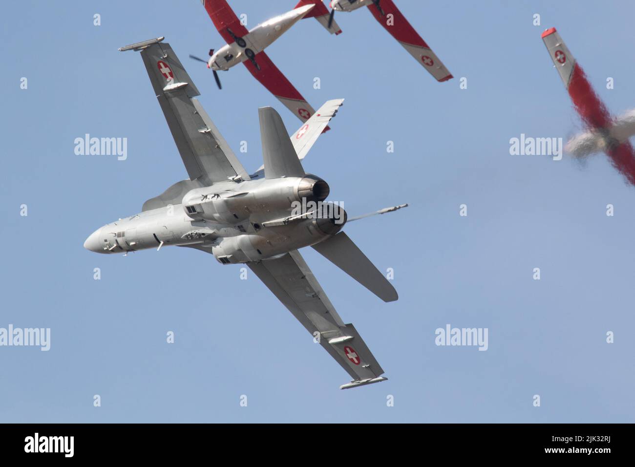 Swiss Air Force F-18 Stock Photo