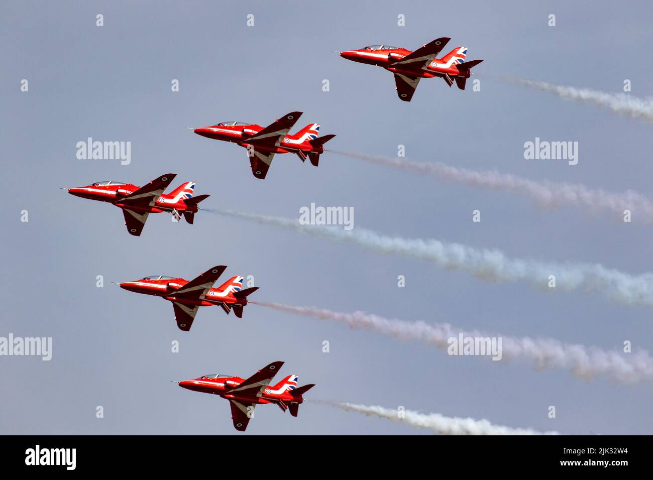 Red Arrows displaying at RIAT 2022. Stock Photo