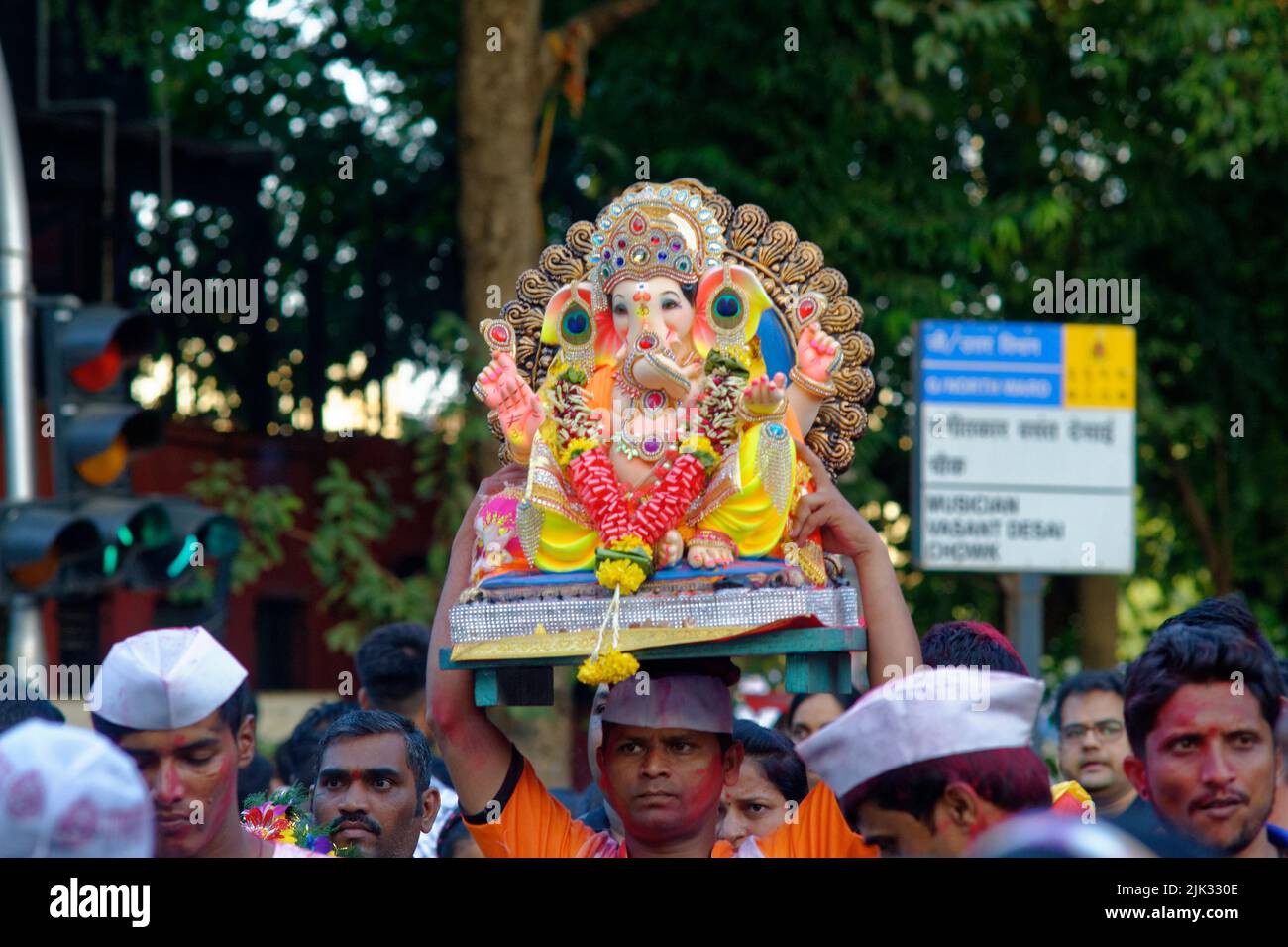 Procession of God Ganesh festival in Mumbai state Maharashtra india 09 ...