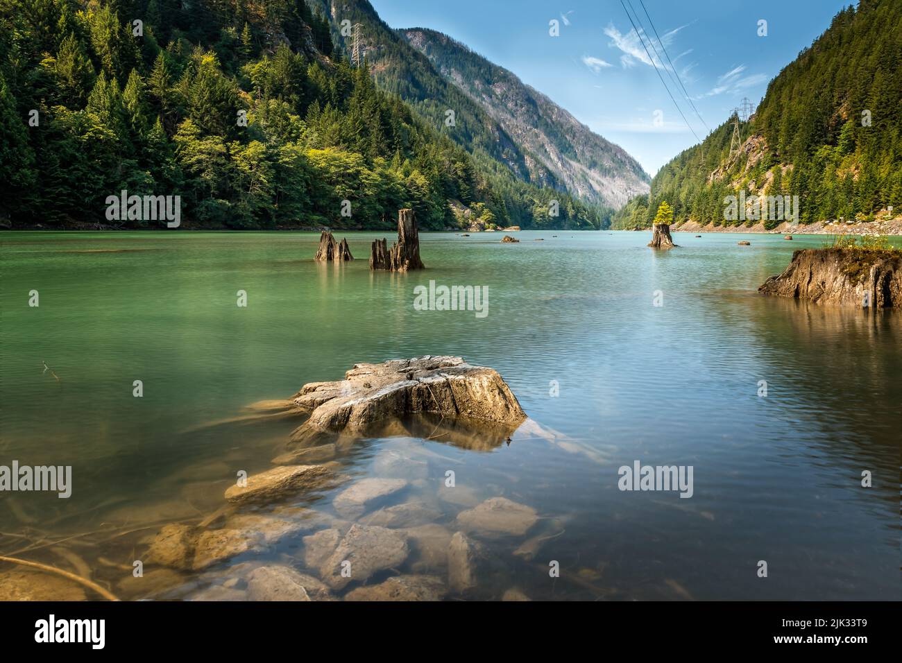 The Diablo Lake in the North Cascades National Park, Washington Stock