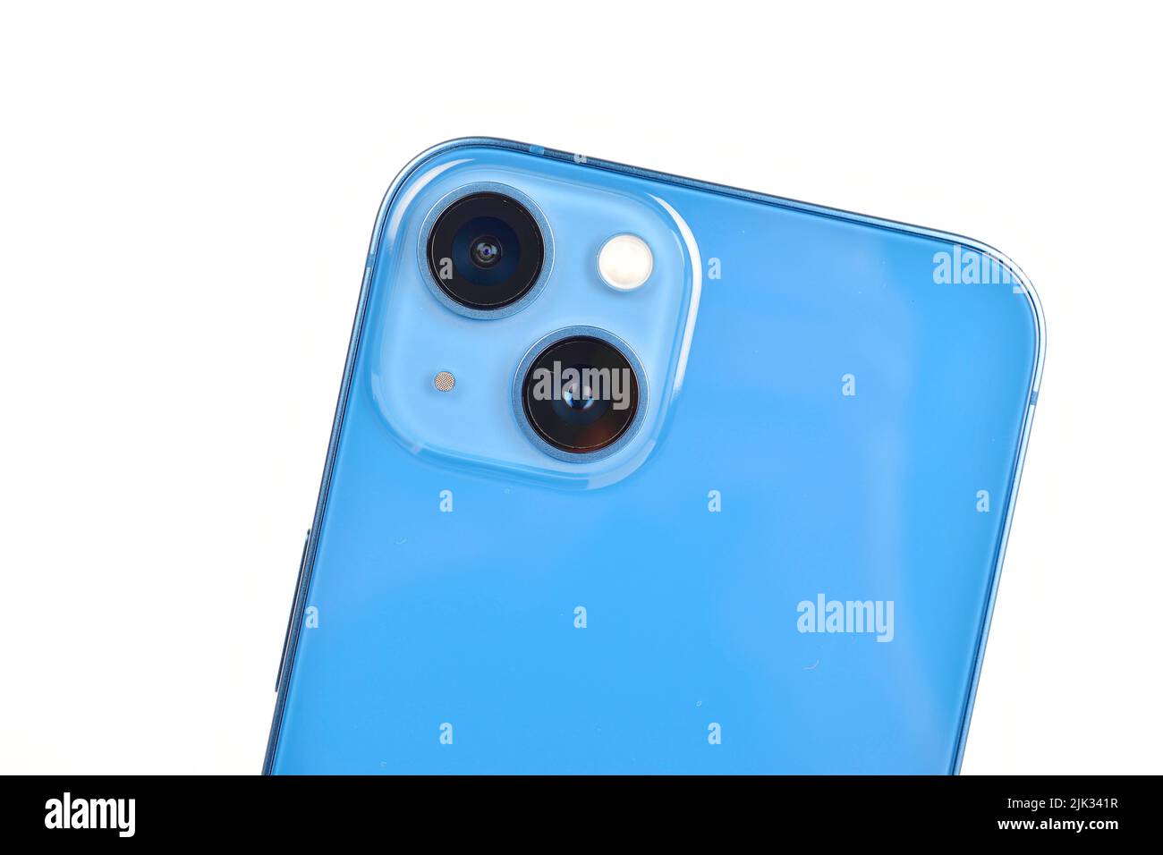 New Delhi, India -  June 22, 2022: Iphone 13 dual camera setup with cinematic mode Stock Photo