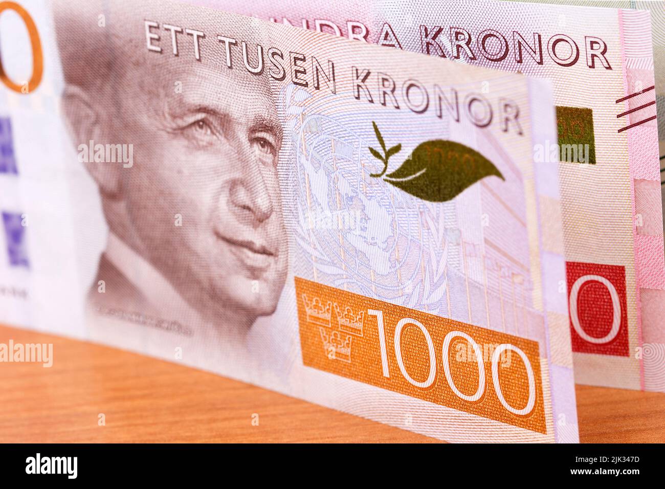 Swedish money - crown a business background Stock Photo