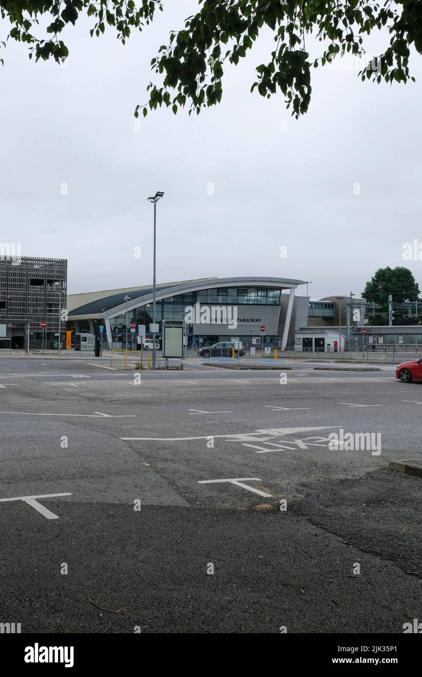 Bristol, UK. 30th July, 2022. ASLEF, the train driver's union are on strike. Bristol Parkway station is almost deserted today. Normally very busy on a summer Saturday morning, Credit: JMF News/Alamy Live News Stock Photo