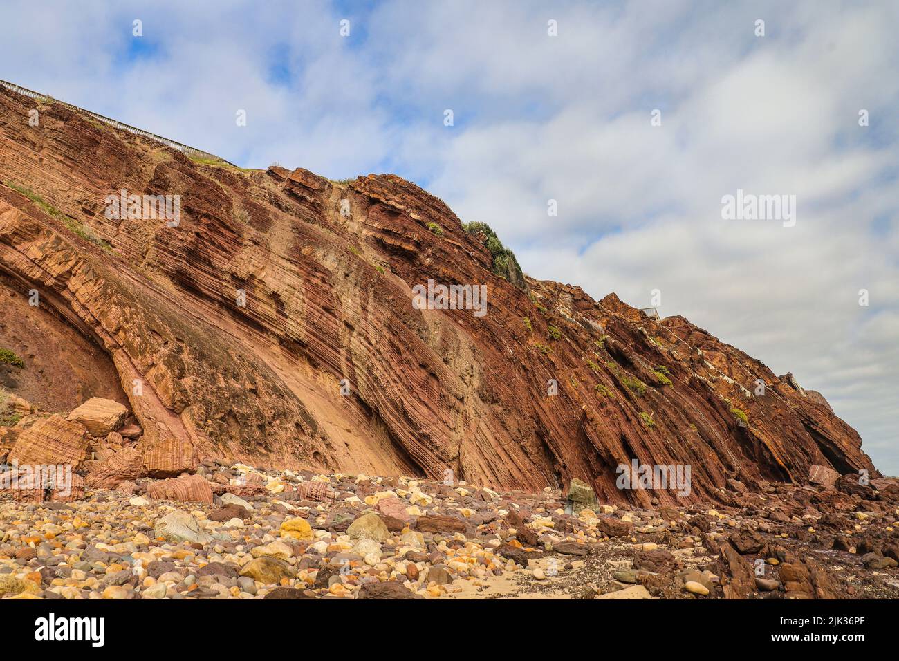 Amazing glacial rock formation at Hallet Cove in South Australia Stock Photo