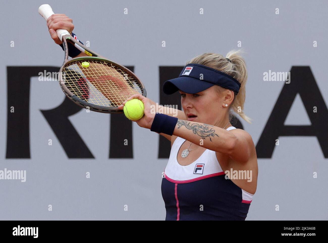 Tennis - WTA 250 - Poland Open - Legia Tennis Stadium, Warsaw, Poland -  July 30, 2022 Ukraine's Kateryna Baindl during the women's singles semi  final against Romania's Ana Bogdan REUTERS/Kacper Pempel Stock Photo - Alamy