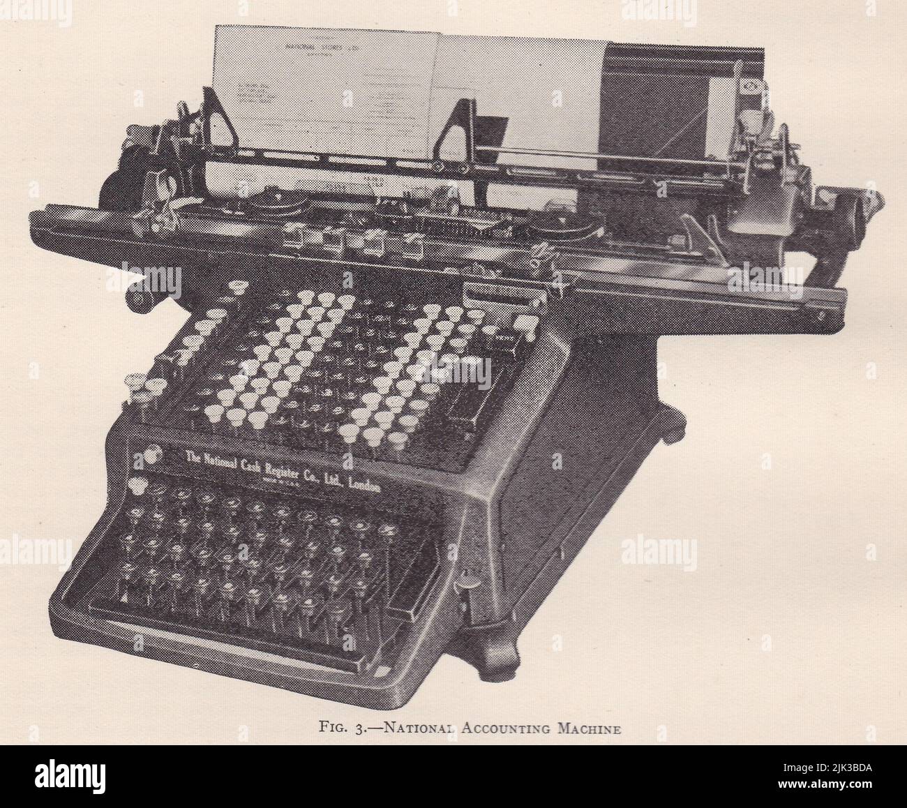 Vintage National Accounting Machine. Stock Photo
