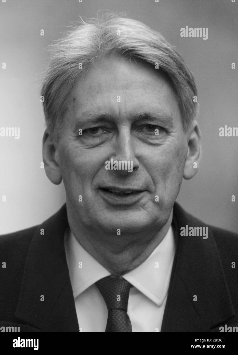 LONDON - NOV 28, 2017: Philip Hammond Chancellor of the Exchequer attends the weekly cabinet meeting in Downing street, London Stock Photo