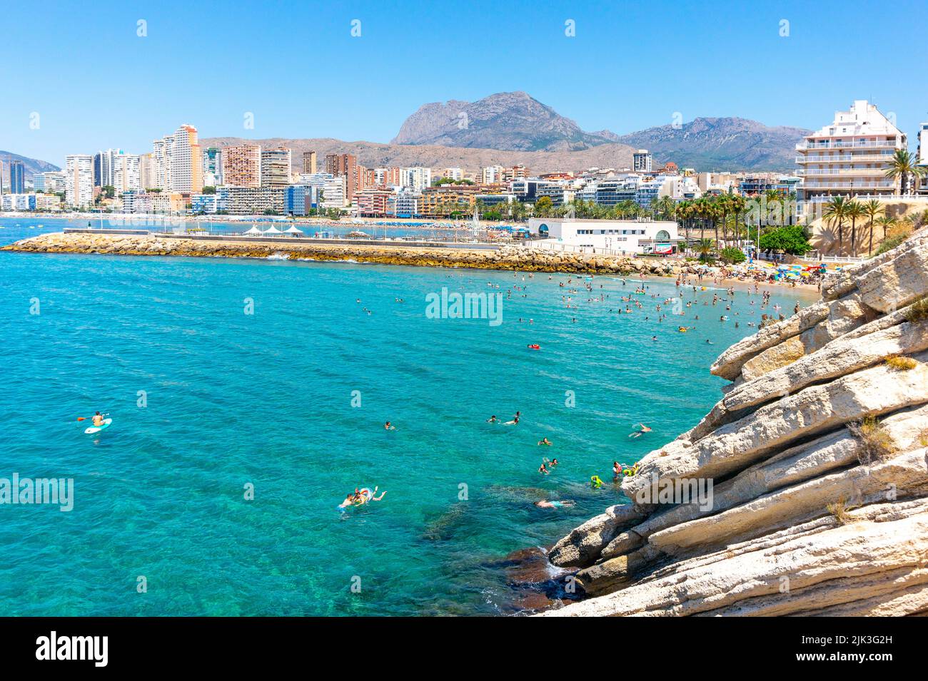 Benidorm beach in Alicante, Spain Stock Photo