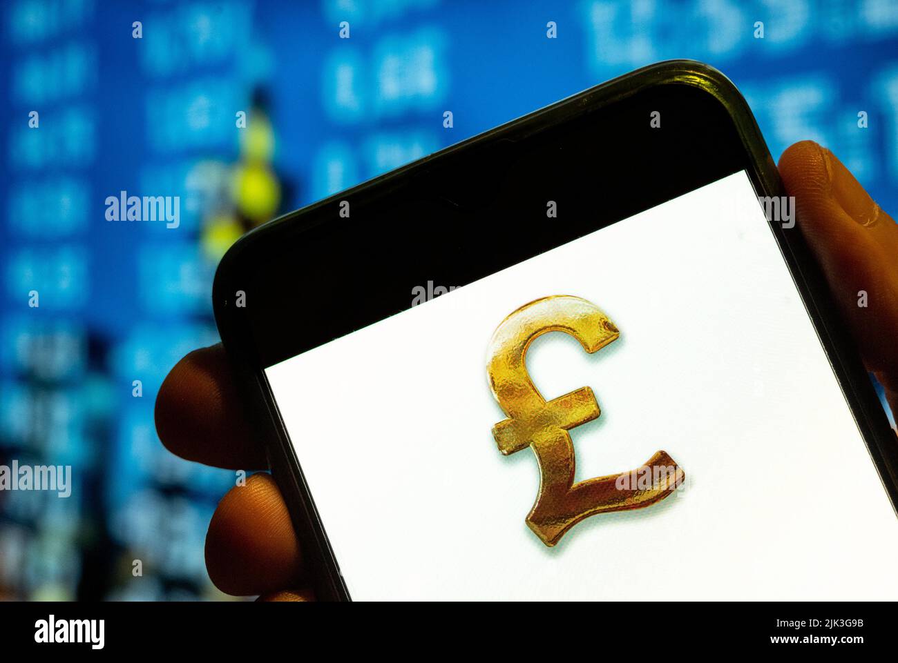 In this photo illustration, Great Britain's currency Pound Sterling ...