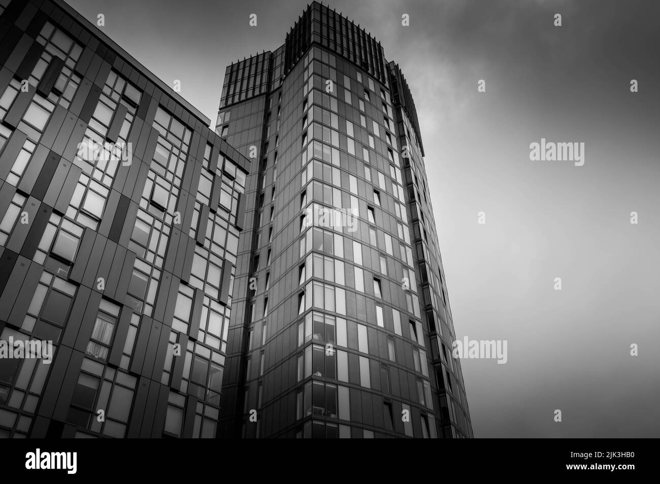 Liverpool, UK in black and white Stock Photo