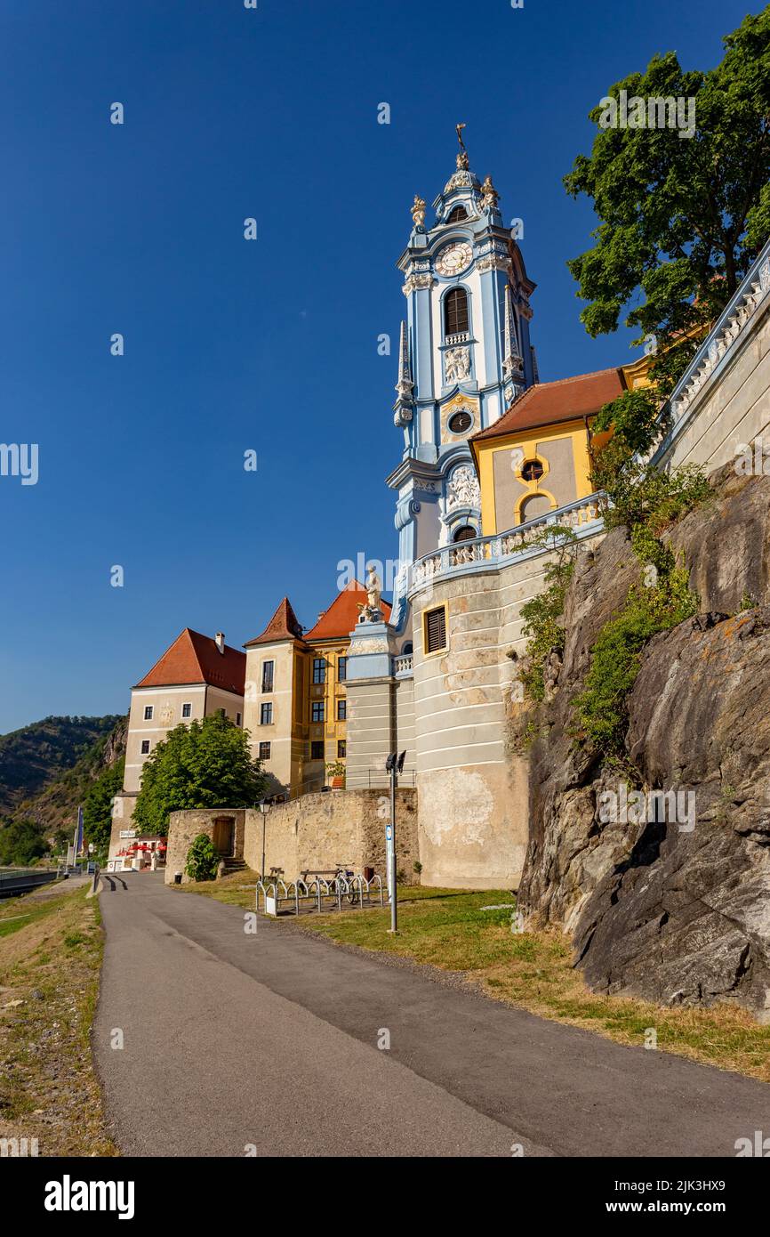 Church of Durnstein in Wachau on Danube, an Unesco World Heritage SIte