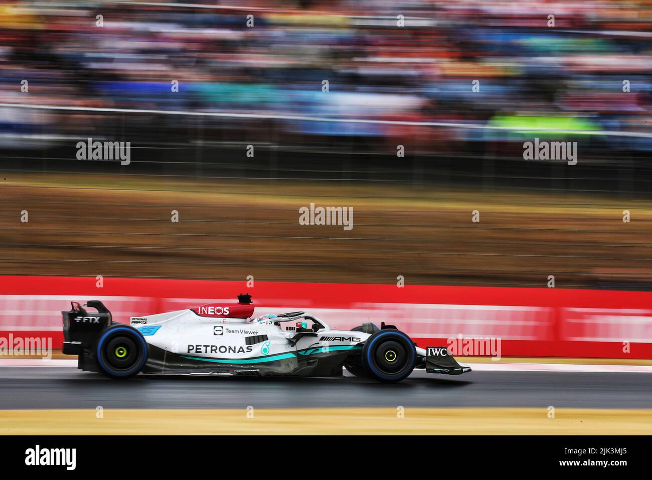 Mogyorod, Hungary. 30th July, 2022. George Russell (GBR) Mercedes AMG F1 W13. Hungarian Grand Prix, Saturday 30th July 2022. Budapest, Hungary. Credit: James Moy/Alamy Live News Stock Photo