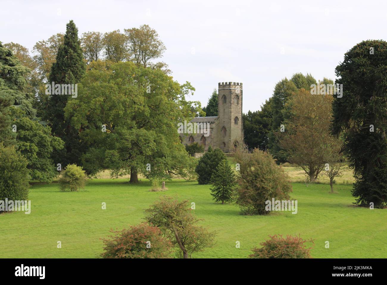St Giles church, in the grounds of Calke Abbey Derbyshire Stock Photo ...