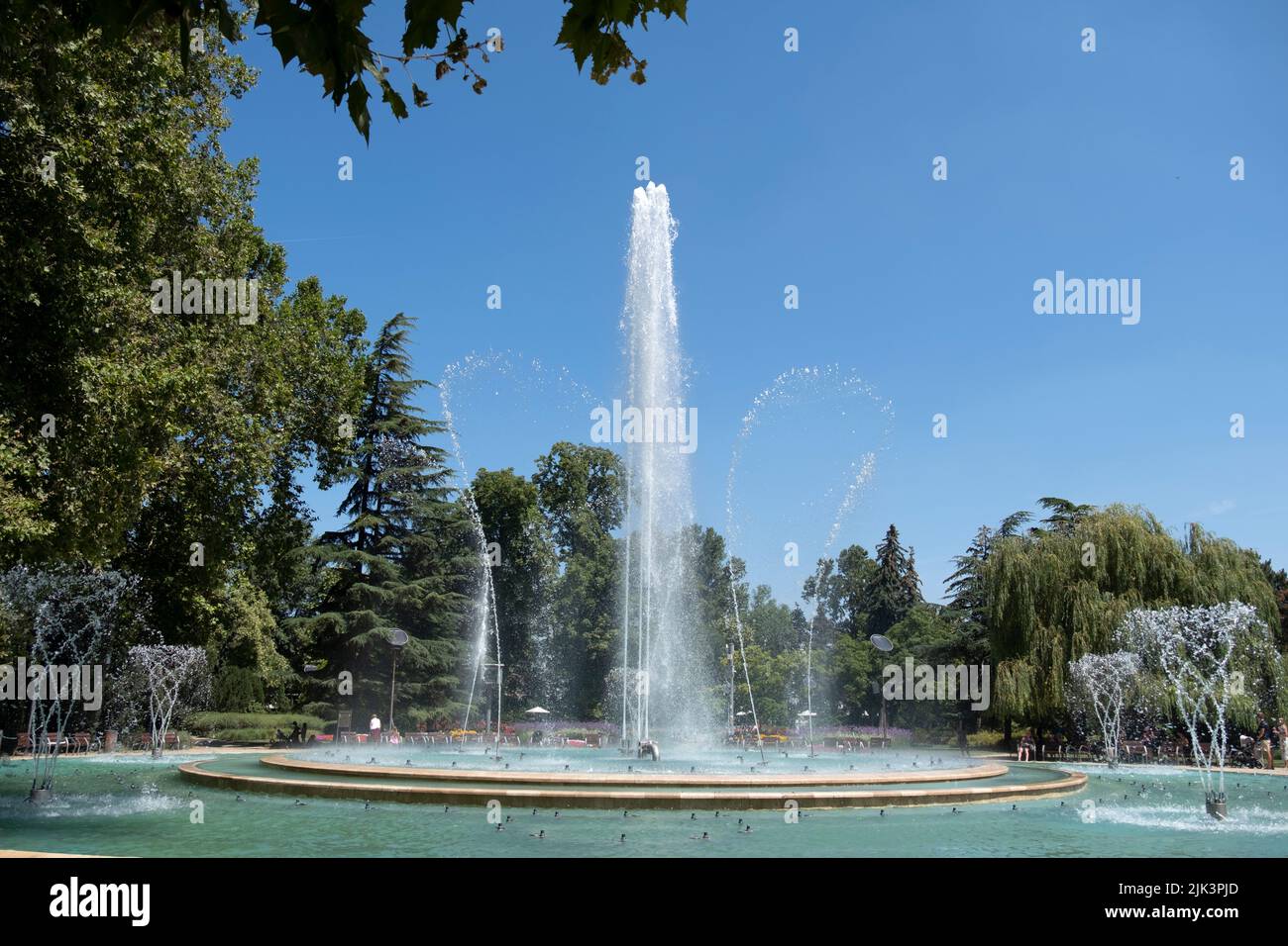 Music Fountain At Margit Island In Budapest,hungary Stock Photo - Alamy