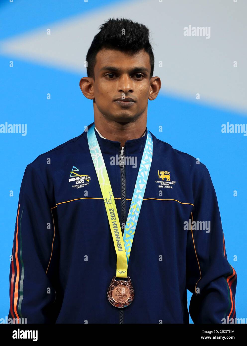 Sri Lanka’s Dilanka Isuru Kumara Yodage on the podium after winning