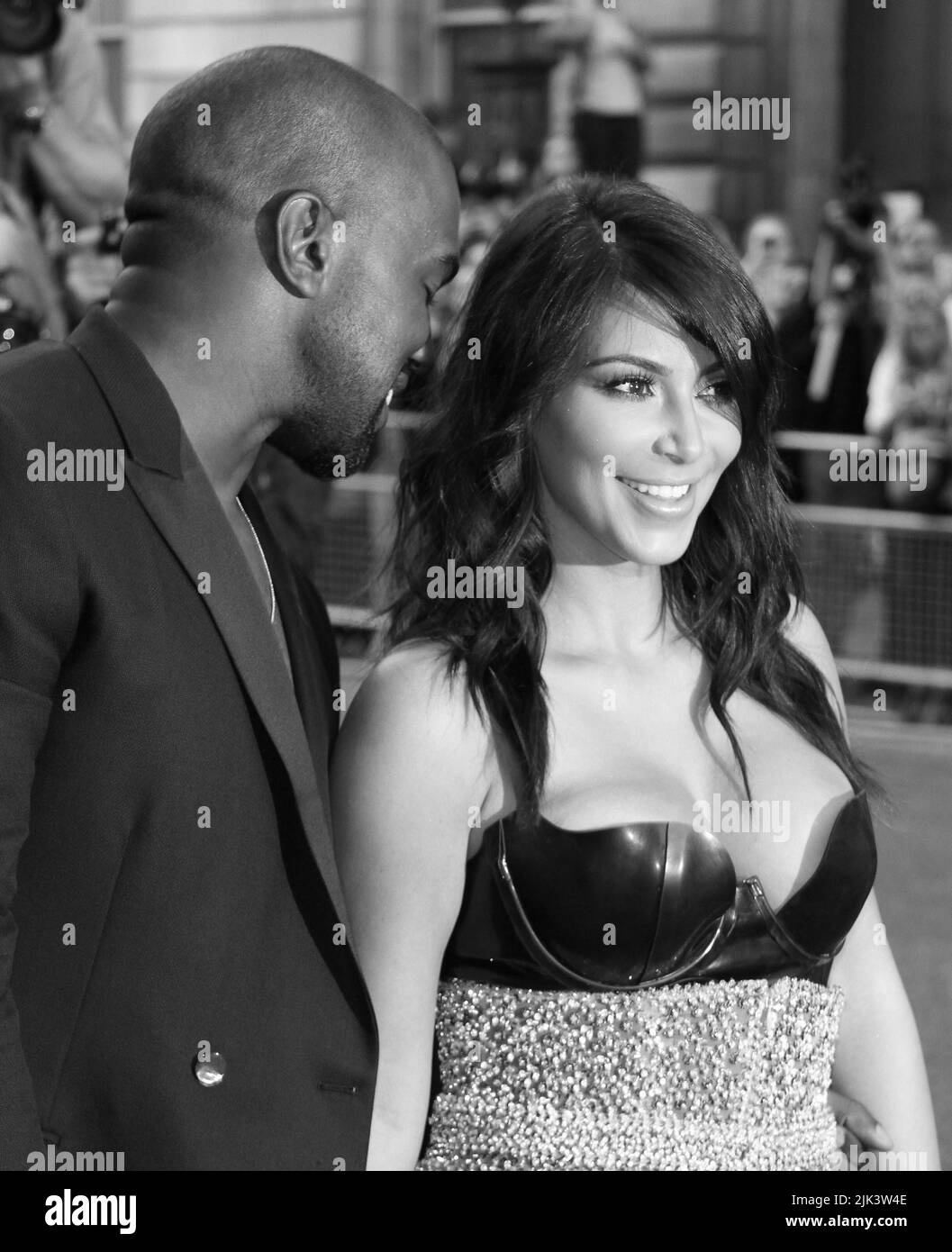London, UK, 2nd September 2014: Kim Kardashian and Kanye West attend the GQ Men of the Year awards at The Royal Opera House in London, UK. Stock Photo