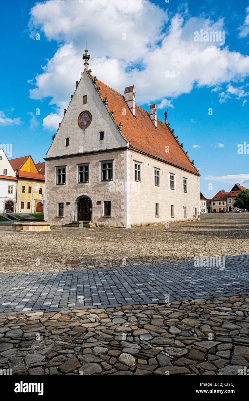 Old City Hall, Bardejov, Slovak republic. Religious architecture. Travel destination. Stock Photo