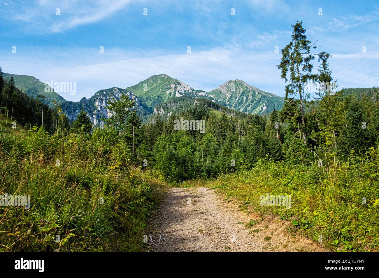 Belianske Tatras mountains, Slovak republic. Hiking theme. Seasonal natural scene. Stock Photo