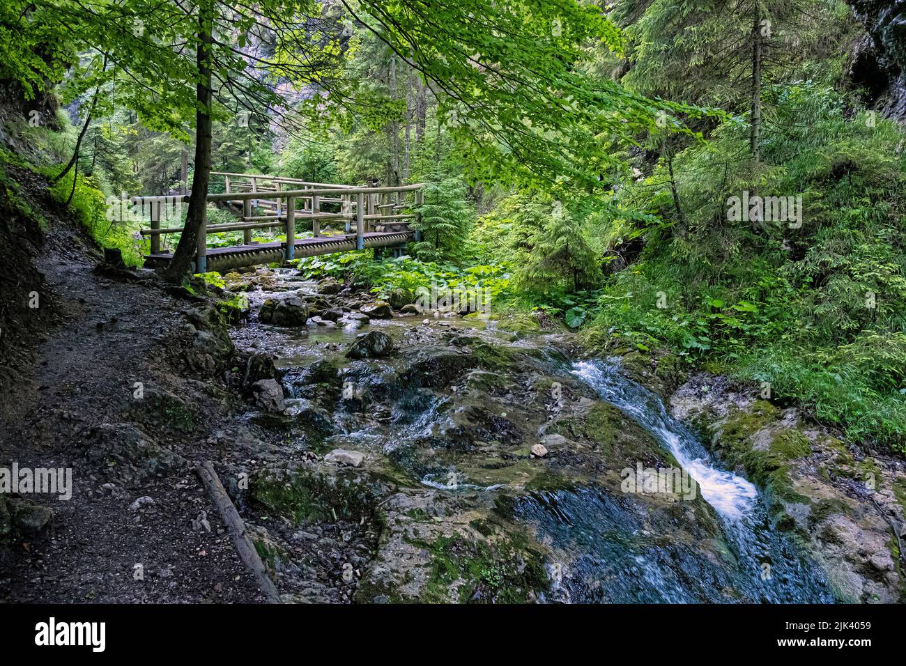 Janosik Holes, Little Fatra, Slovak republic. Hiking theme. Seasonal natural scene. Stock Photo