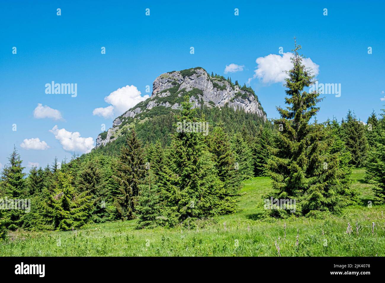Little Rozsutec hill, Little Fatra, Slovak republic. Hiking theme. Seasonal natural scene. Stock Photo