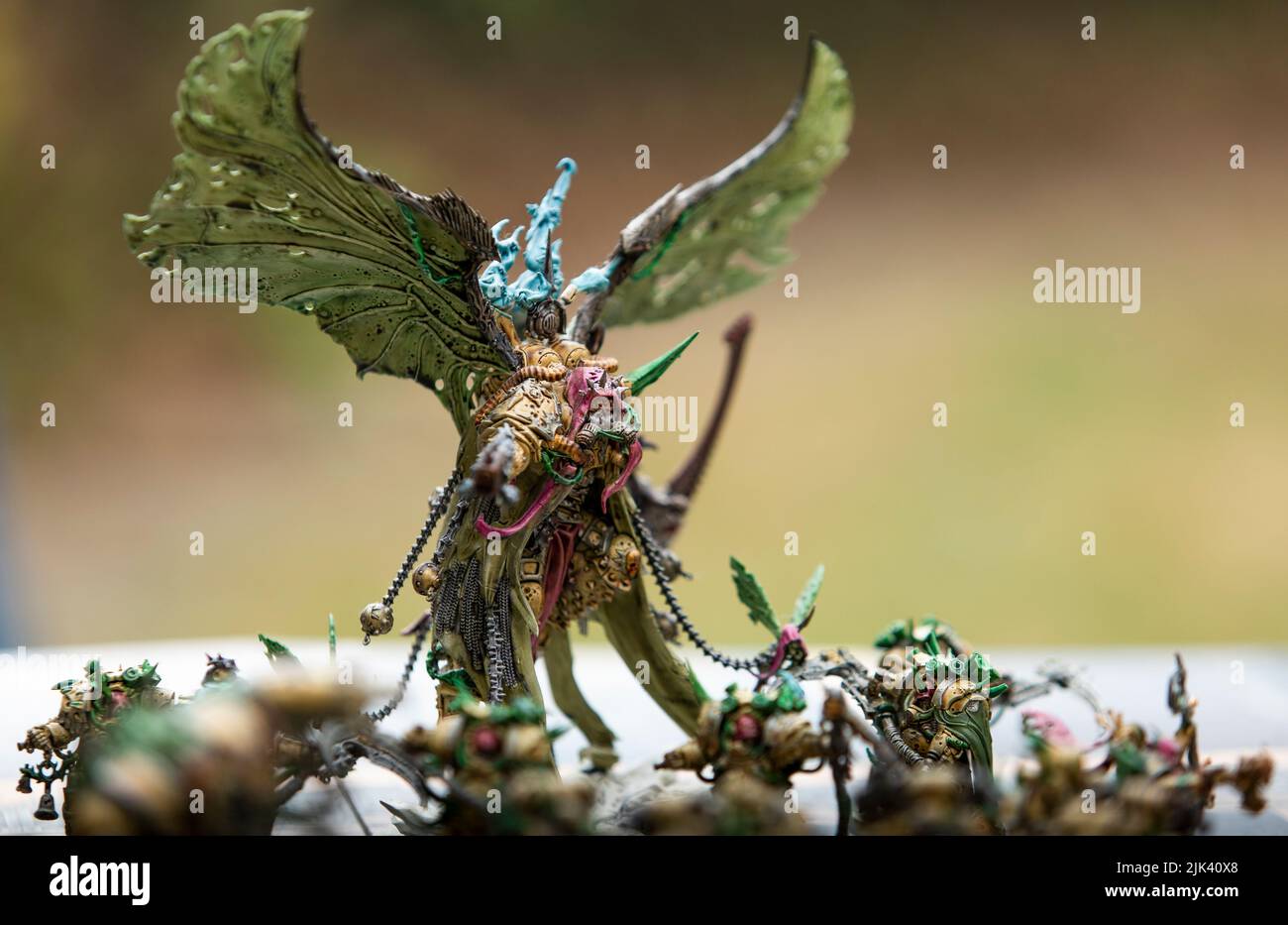 Chaos Space Marines Death Guard Painted Warhammer Figures Games Workshop © Clarissa Debenham / Alamy Stock Photo