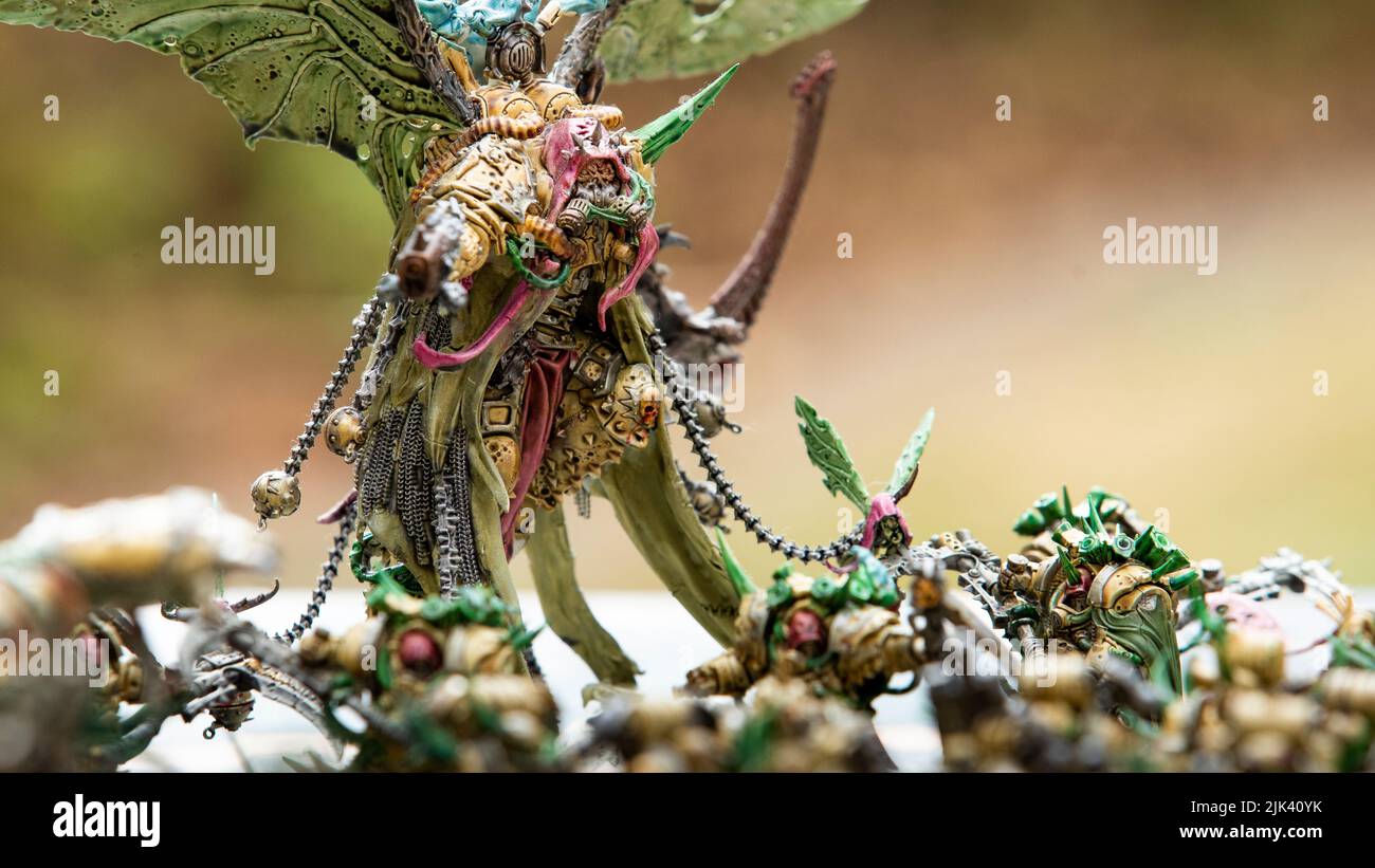 Chaos Space Marines Death Guard Painted Warhammer Figures Games Workshop © Clarissa Debenham / Alamy Stock Photo